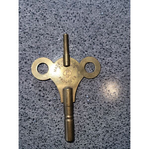 Vintage Progress Clock Key Made in England Double End Winding Key
